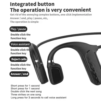 Bezdrôtový Headset Bluetooth 5.0 Kostné Vedenie Slúchadlá Vstavaný mikrofón Kostné Vedenie Bluetooth Headset pre tečúcou teplou