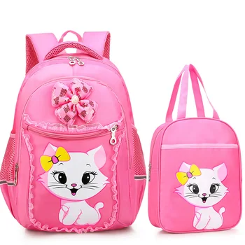 Nepremokavé Detí, školské tašky Dievčatá mačka cartoon schoolbags Základnej Školy Batoh Detský Batoh princezná deti sac enfant