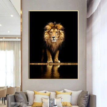 Africký lev umenie plagáty a vytlačí lev zvierat wall art dekoratívne maľby v tme plátno na maľovanie domov dekorácie