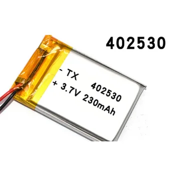 230mAh Nabíjateľná Lítium-Iónová Batéria 3,7 V 402530 Li-polymer Batérie Elektrické Hračky LED Svetlo Headset Bateria