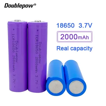 NOVÝ, originálny Doublepow 18650 batéria 3,7 V 2000mah 18650 lítiové dobíjacie batérie baterka atď.