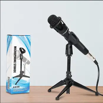 Mikrofón Mic Stand Statív Držiak Prenosné Zliatiny Zinku Ploche Stola Nastaviteľný Držiak