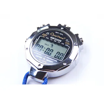 10 pamäte Zastaviť hodinky Digitálne prenosné Športové Stopky Kovové profesionálny časovač rozhodca chronograf pre Beh Plávanie Kuchyňa
