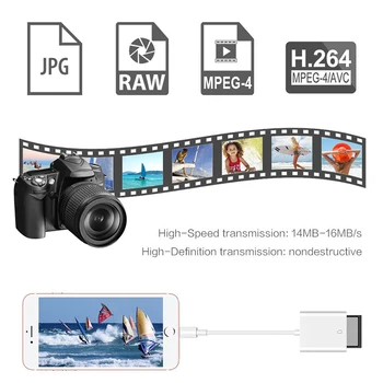 Micro SD Card Reader pre Lightning konektor SD Card Camera Reader Adaptér pre TypeC OTG Čítačku pre Macbook Mobilný Telefón IOS USB-C
