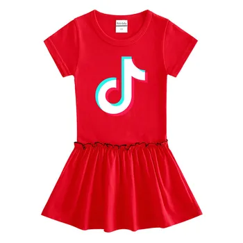 2020 nové Klop-klop Letné Dievčenské Šaty skladaný princezná Deti sukne Šaty, Baby, Dievčatá Oblečenie 4-10 Rok vianočné šaty dievča