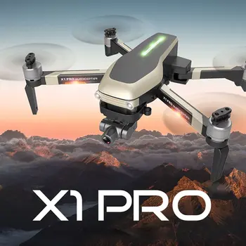 X1 PRO GPS Drone 4K ZOOM Kamery Štyri osi Lietadla Self-stabilizačný Gimbal 5G WIFI RC Quadcopter Vrtuľník hučí hračky