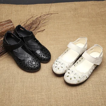PEIPAH Lete Platformu Originálne Kožené dámske Sandále Mäkké Dno Zábal Prst Bežné Duté Z Listov Žena Zapatillas Mujer