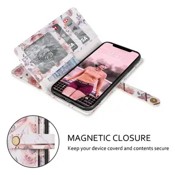 Luxusné Flip Kožené Peňaženky puzdro Pre iPhone 12 Mini 11 Pro X XS Max 8 7 Plus Funda Sloty pre Karty Telefónu Tašky Pre SE 2020 Peňaženky Kryt