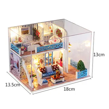 WINCO 3D DIY Miniatúrne Nábytok Doll House Auta s protiprachovým Krytom List Zostaviť Hračky pre Deti Narodeniny Kreatívny Darček domček pre bábiky