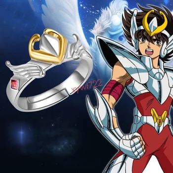 Saint Seiya: Legenda Svätyne Anime Nastaviteľné 925 Sterling Silver Ring Darček