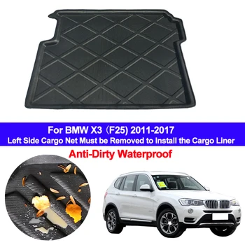 Auto Zadný Kufor Mat Cargo Zásobník Boot Líniové Koberec Chránič Podlahové Rohože Pad Pre BMW X3 ( F25 ) 2011 2012 2013 2016 2017