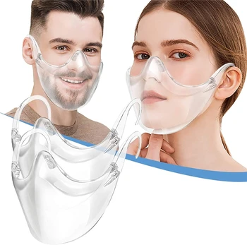 5 Ks/Set Transparentné Úst Kryt Plastové Opakovane Mascarillas Jasné, pleťové Masky Štít Priedušná Umývateľný Masque Unisex 3D Masku