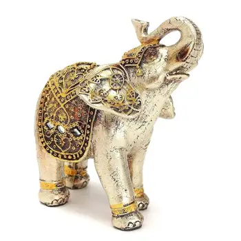 7Pcs Nastaviť Feng Shui Elegantné Elephant Trunk Socha Šťastie, Bohatstvo Figúrka Remesiel Ozdoby Darček pre Home Office Desktop Dekorácie