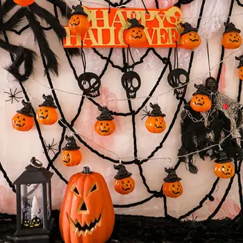 LED Tekvica Garland String Svetlá Halloween 3D Pumpkin Svetlá pre Halloween Vďakyvzdania Jeseň Dekorácie Svetla