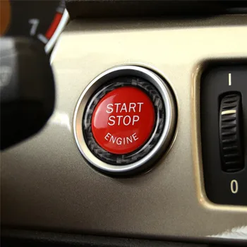 Auto Engine Start Stop One-kliknite na Tlačidlo Štart, Rám Krúžok Dekorácie Uhlíkových Vlákien Pre BMW 3 Series E90 E92 E93 Auto Príslušenstvo