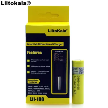Liitokala lii-100 1.2 V 3.2 V, 3,7 V 26650 16340 Inteligentná Nabíjačka+1PCS LGDBHE4 2500mAh 18650 Vypúšťanie 20A 30A Nabíjateľná Batéria