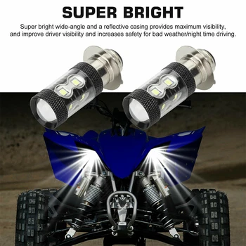 Super Biele LED Žiarovky Svetlometu pre Yamaha ATV H6 VIEDOL Motocykel Hlavu Žiarovka pre Yamaha YFZ450R Rhino Raptor 700 YFM660 TRX
