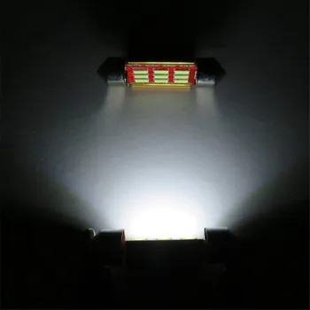 WLJH 2x Led 31mm CANBUS Vlkovcový Auto, Interiér, Osvetlenie, Lampy DE3175 9SMD Dome Mapu Žiarovka batožinového priestoru Svetlo na Kia Rio Duše Sportage Forte