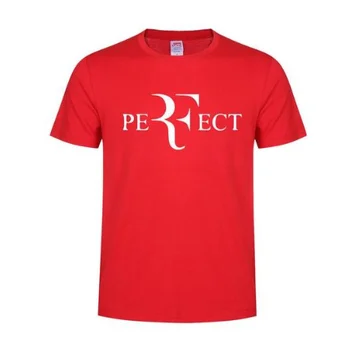 2020 Nové T-Shirt RF roger federer logo Bavlnené tričko Krátky Rukáv Vysoké Množstvo T-shirts