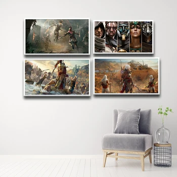 Vlastné Assassin Creed Módnej Fotografie na Plátne Umenie Výtlačkov A Plagáty Dámy Izba Dekor Domov Chlapci Izba Dekor