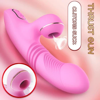 Ťah zbraň vibrátory pre ženy klitorisu sania Silikónový vibrátor USB nabíjanie upozorňuje dilda pre ženy, g mieste stimulátor