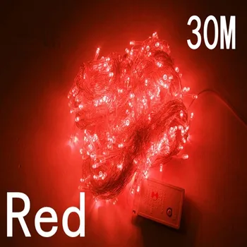 červená farba, 30 m 240 led Reťazec Svetlá na Vianočný Strom Dovolenku Svadobné Party Dekorácie Halloween Reštaurácii alebo Bare a Domov Záhrada