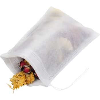 1000pcs vákuové Vrecko Čaju netkanej Textílie, bylinné korenie prášok Skladovanie Taška String Tepelné Tesnenie Filtračný Papier Bylina Voľné