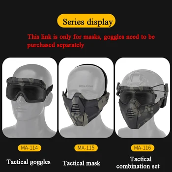 Taktické Maska Kamufláž Vojenské Lov, Streľbu, Doplnky, Paintballové Masky Vonkajšie Airsoft Taktické Armády Wargame Boj Proti Maska