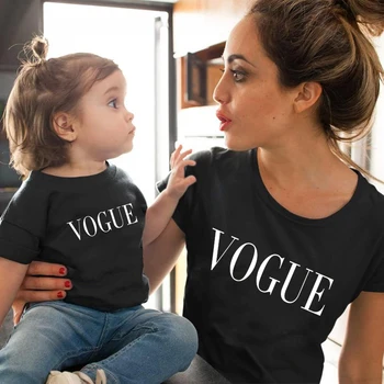 V Baby a pani, tlač rodina zodpovedajúce deti oblečenie rodina pozrieť mama a dcéra oblečenie zodpovedajúce matka dievča Bavlna T-shirt