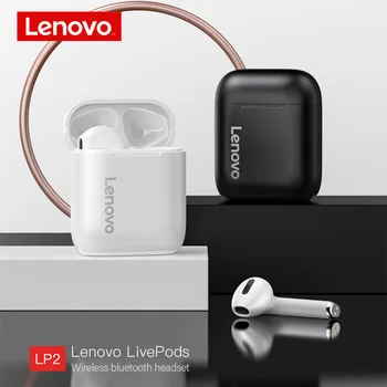Lenovo LP2 TWS Bezdrôtové Slúchadlá Bluetooth 5.0 Dual Stereo Bass Touch Ovládania IPX5 život nepremokavé LP1 XT91 Slúchadlá Aktualizácia