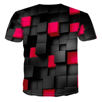 Pánske krátke rukáv fashion tričko s 3D vzor digitálna tlač, 2020 letné T-shirt