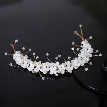 Jemné lupene kvetu hlavový most Pearl Svadobné vlasy nosenie svadobné Doplnky do Vlasov
