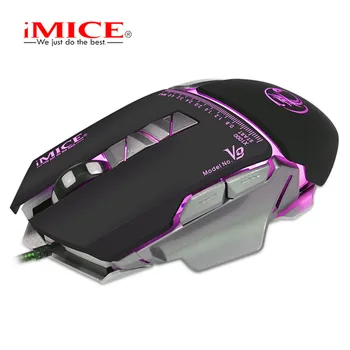 IMICE V9 LED Optické 7 Tlačidiel, USB Káblové pripojenie Hernej Myši 3200DPI Optické Profesionálne Hry Myš Hráč Myši pre PC Prenosný Počítač