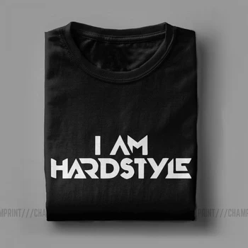 Ja som Hardstyle Mužov Tričko Hudby Defqon Hardcore Tanec Techno DJ Club Party EDM Tee Tričko Krátky Rukáv T-Shirt Bavlna Topy