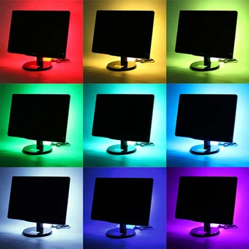 LED pás svetla s neon TV obývacia izba dekorácie Vianočné nepremokavé RGB pásky SMD 5050 1M30leds auto, USB, TV joj, lampa