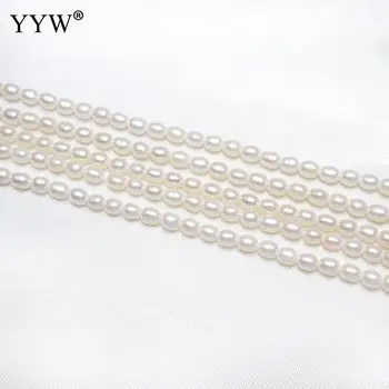 YYW Kvalitné Umelé Zemiakov Sladkovodné Perly Korálky prírodná biela 3-4 mm Cca 0.8 mm Predáva Za Cca 15 Palcov Strand