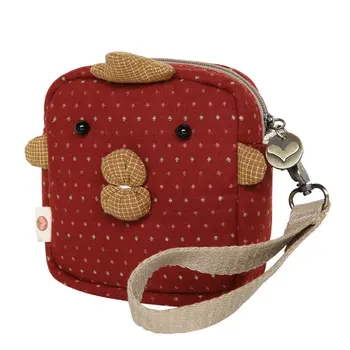 Zábavné malé peňaženky žena námestie mince kabelku roztomilý čisté červené mince taška dievča študent textílie mince kabelku