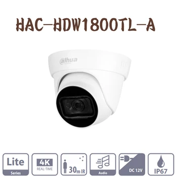 Dahua 8MP HAC-HDW1800TL-A 4K v Reálnom čase HDCVI IČ Buľvy Kamera Vstavaný mikrofón IR30 CVI/CVBS/AHD/TVI prepínateľné analógové kamery