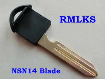 RMLKS 5 ks/veľa Nových Vzdialené Inteligentné Prox Núdzové Vložiť Fob Uncut Čepeľ Vloženie Kľúča Vozidla vhodné Na Nissan Infiniti Malé Tlačidlo Čepeľ