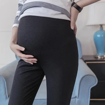Tehotná Dámske Jednofarebné Nohavice Materskej Tvárny Slim Chudá Tehotenstva Nohavice Brucha Podporu Materstva Legíny