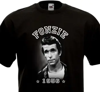 Zábavné Oblečenie Bežné Krátke Sleeve T-shirt FONZIE Rock ' n ' 'Roll Rockabilly Greaser Rocker 50 60 Šťastné Dni Diner T-shirt