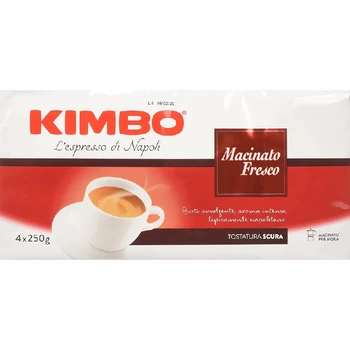 Káva Kimbo zem-čerstvo pomleté (4 balíky 250g)