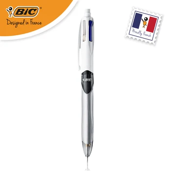 Francúzsko BIC 3+1 Multifunkčné Pero 1.0 mm Guľôčkové Pero +0.7 mm Mechanická Ceruzka Čierna Modrá Červená Maľovanie a Písanie kancelárske potreby