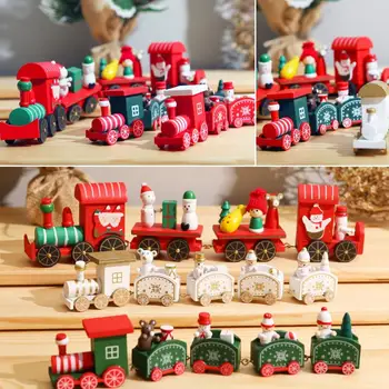 Drevené Vianočné Malý Vlak Ozdoby Vianočné Dekorácie Pre Domov Santa Claus Darčeky Xmas Dekor Vianoce, Nový Rok 2020 2021
