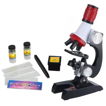 Mikroskop Kit LED Lab 100X-400X-1200X Domov Školské Vzdelávacie Hračka Darček Rafinované Biologický Mikroskop Pre Deti Nové Dieťa