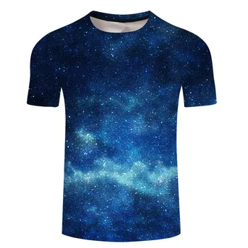 Bežné Tee tričko 3D Tlačiarne Galaxy Pre Mužov/ženy Vtipné Tričko Krátky Rukáv Streetwear T-shirts Kostým Plus Veľkosti 6XL Tees