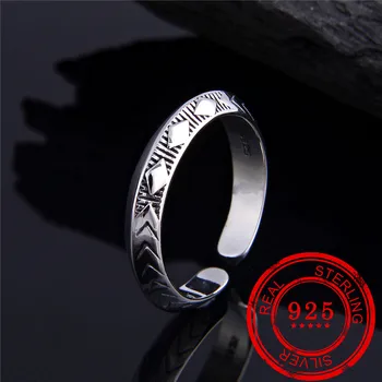 Kórejská verzia 925 sterling silver ring, módne strieborný prsteň, hot predaj dámy strany geometrické retro štýl 925 strieborné šperky