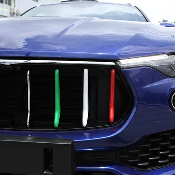 3ks Auto Prednej Mriežky Vložky Dekor Výbava Pásy Kryt pre Maserati Levante 2016-2019