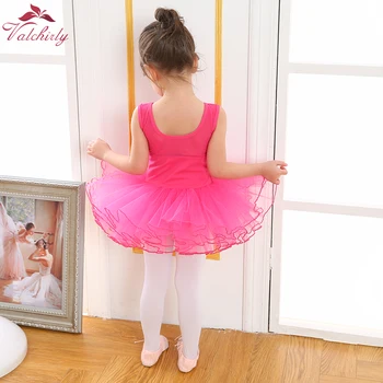 2020 Nové Dievčatá Balerína Víla Prom Party Kostým Detský Sequined Kvet Dancewear Gymnastické Trikot Balet Tutu Šaty pre Deti