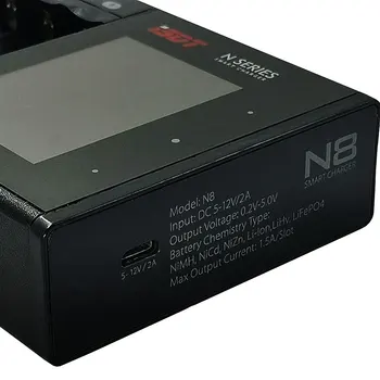 ISDT N8 LCD Displej Univerzálna Nabíjačka 8-Slot Rýchle Smart Batérie Rýchlo Nabíjačka pre Nabíjatelné Batérie AA, AAA Li-lon